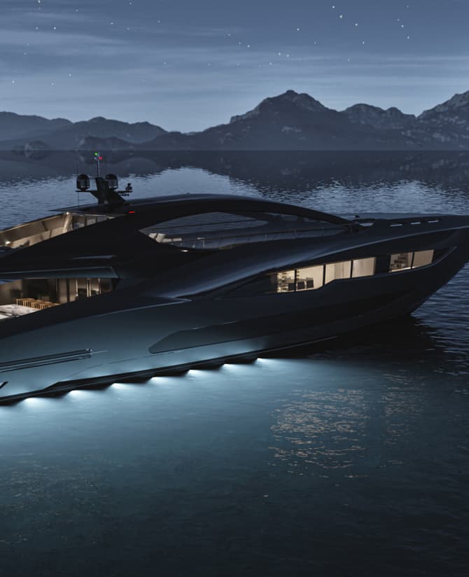 Luxury modern yacht